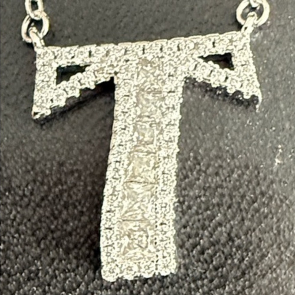 Dazzling Silver Initial Necklace
